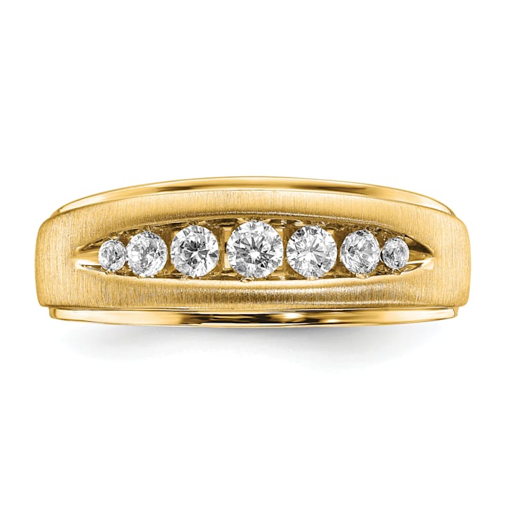 10K Yellow Gold Lab Grown Diamond, SI1/SI2, G H I, Men's Ring