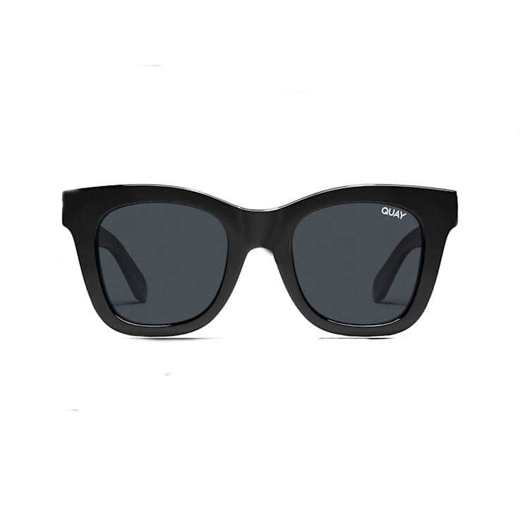 Quay After Hours Black Square Frame / Smoke Polarized Lenses Sunglasses