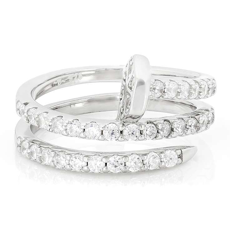 CZ Wrap Ring In Sterling Silver