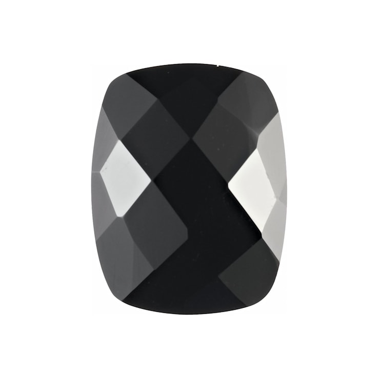 Black Onyx 9x7mm Checkerboard Cushion 1.90ct