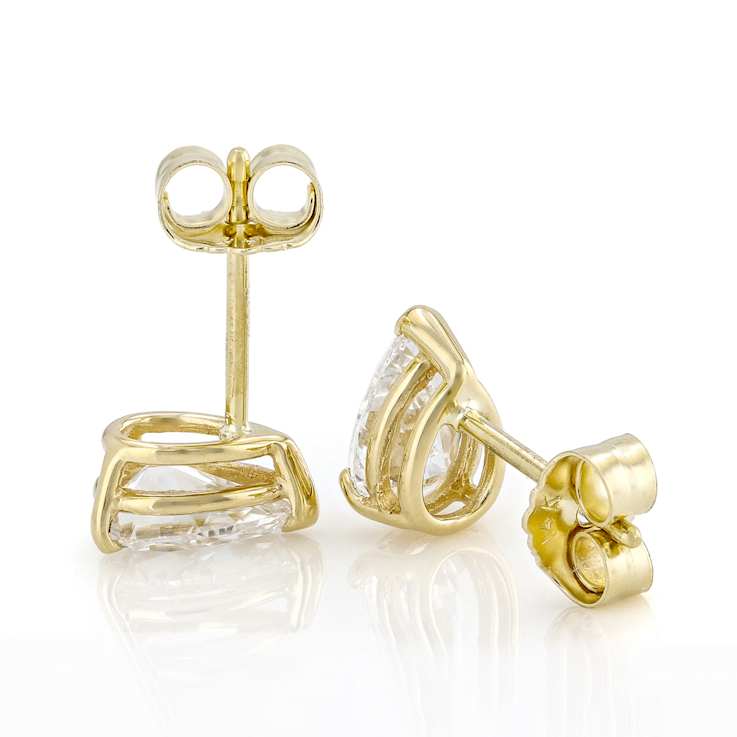 Lab-Grown Diamond Pear Shape Martini Stud Earrings In 14K Gold 1.00ctw