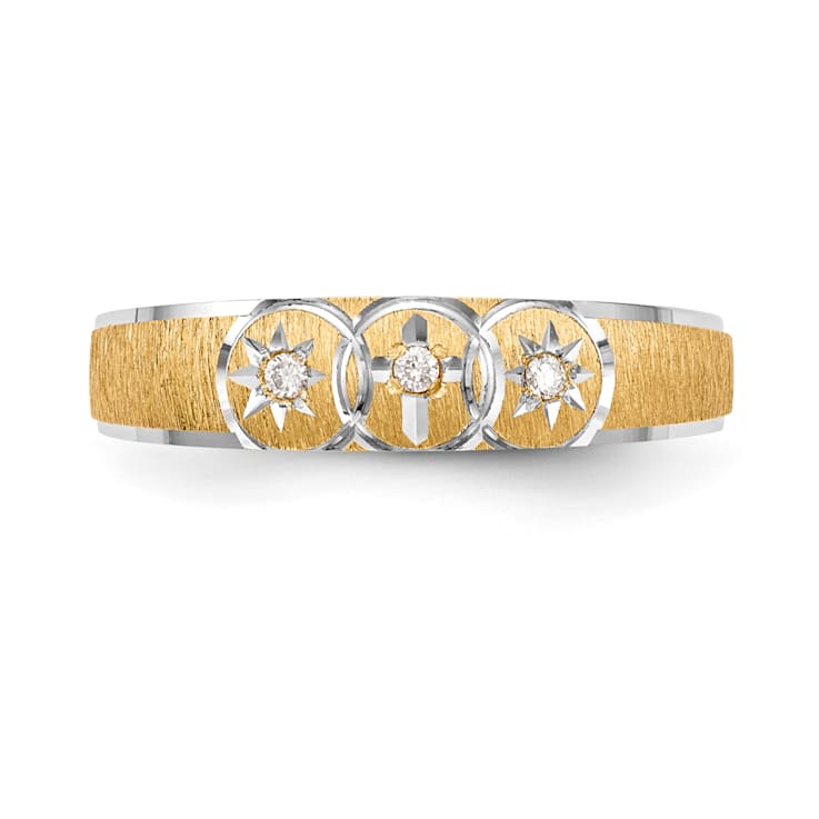 14K Yellow Gold AA Quality Ladies Wedding Band