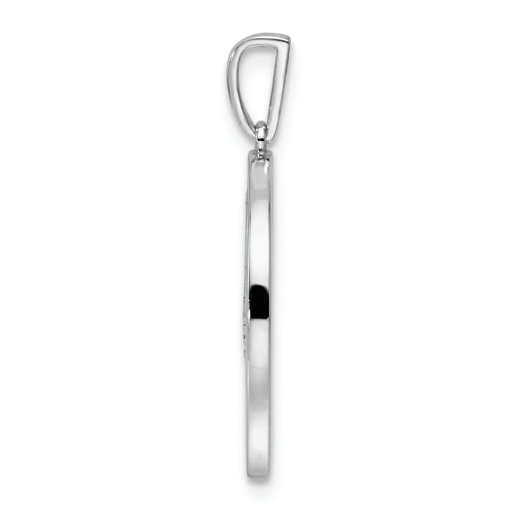 14K White Gold Gatsby Diamond Initial Z Charm