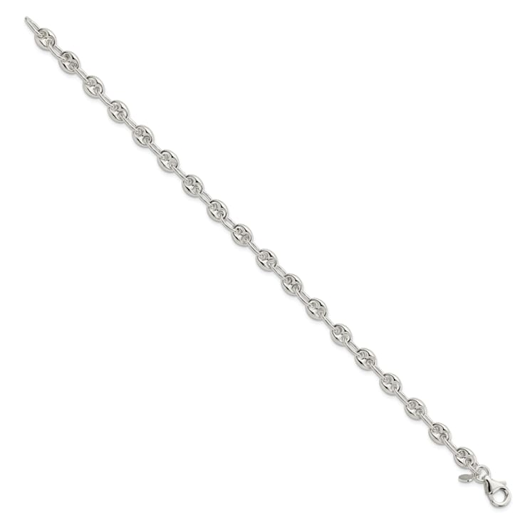 Sterling Silver Polished Fancy Link Bracelet