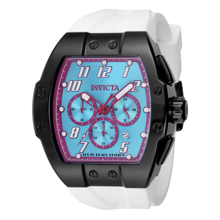 Invicta Invicta Racing 47mm AQUA Dial Silicone Band Quartz Watch