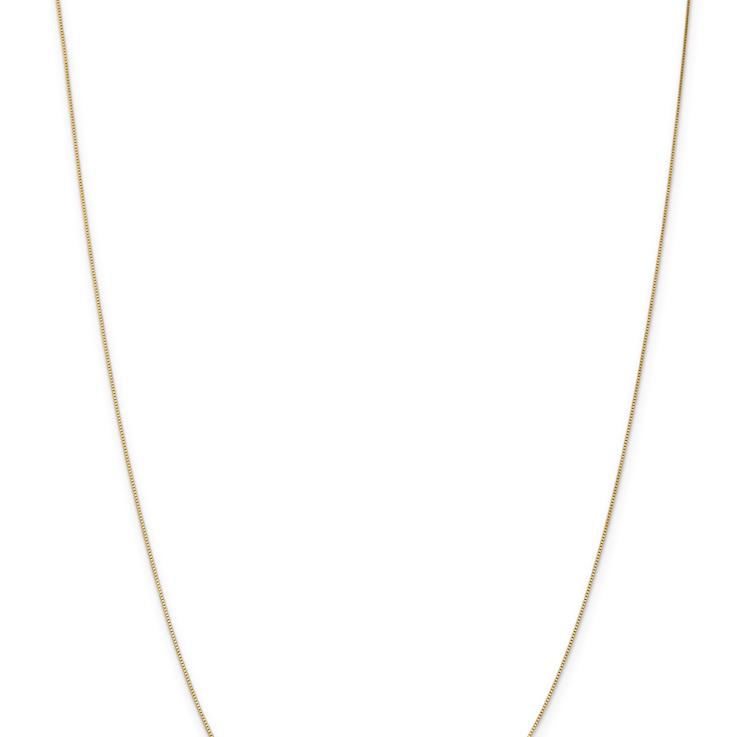 14k Yellow Gold 0.5mm Solid Box 30 Inch Chain