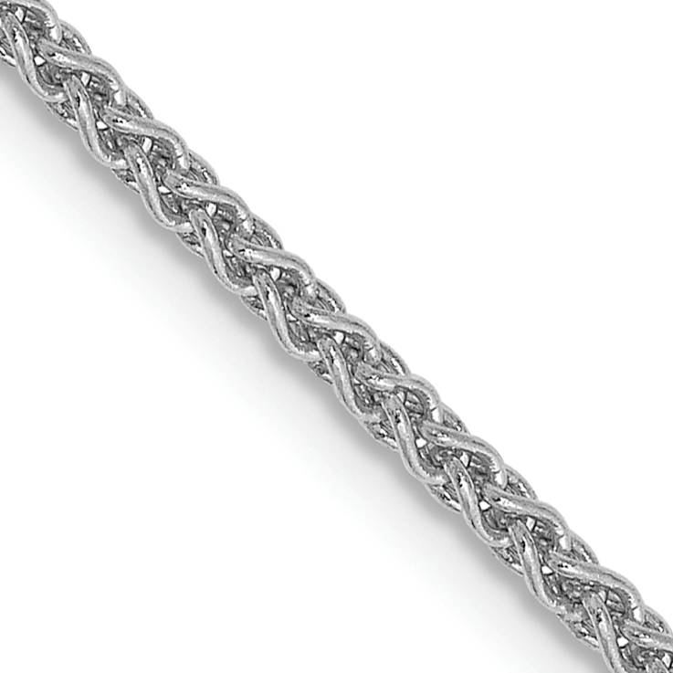 14k White Gold 1.65mm Solid Polished Wheat Chain 26"