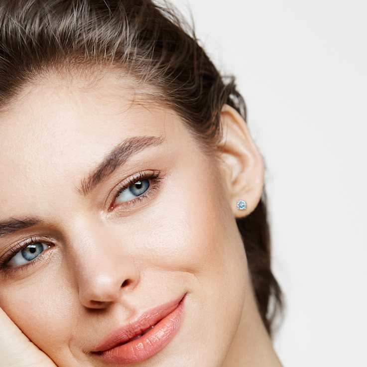 2ctw Sky Blue Topaz Stud Earrings in Sterling Silver