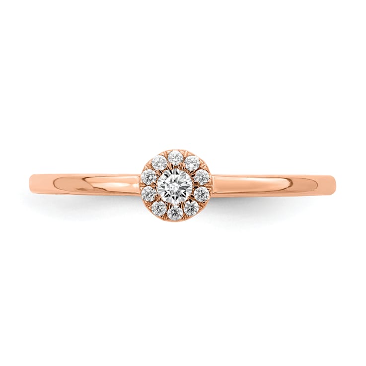 14K Rose Gold First Promise Diamond Promise/Engagement Ring 0.10ctw