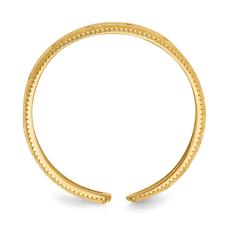 14K Yellow Gold Diamond Shapes Toe Ring