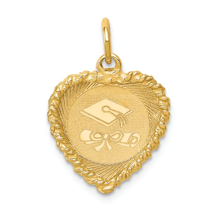 14K Yellow Gold Graduation Cap Charm