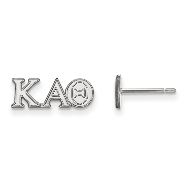 Rhodium Over Sterling Silver LogoArt Extra Small Post Earrings