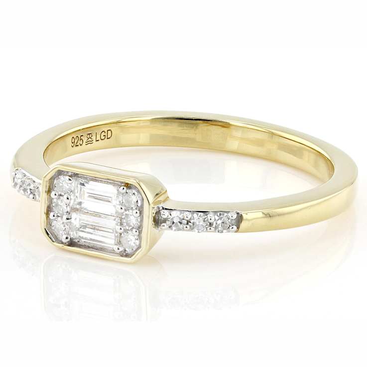 Dainty Lab-Grown Diamond Cluster Ring In Gold 0.15ctw
