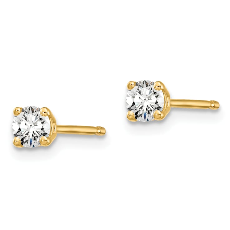 14K Yellow Gold Lab Grown Diamond 1/7ctw VS/SI GH 4 Prong Earrings