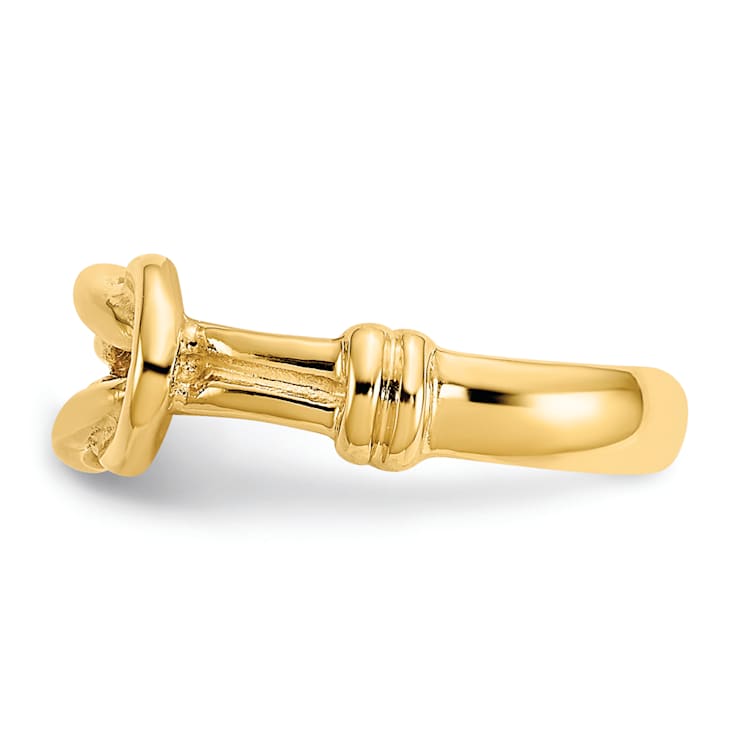 14K Yellow Gold Love Knot Toe Ring