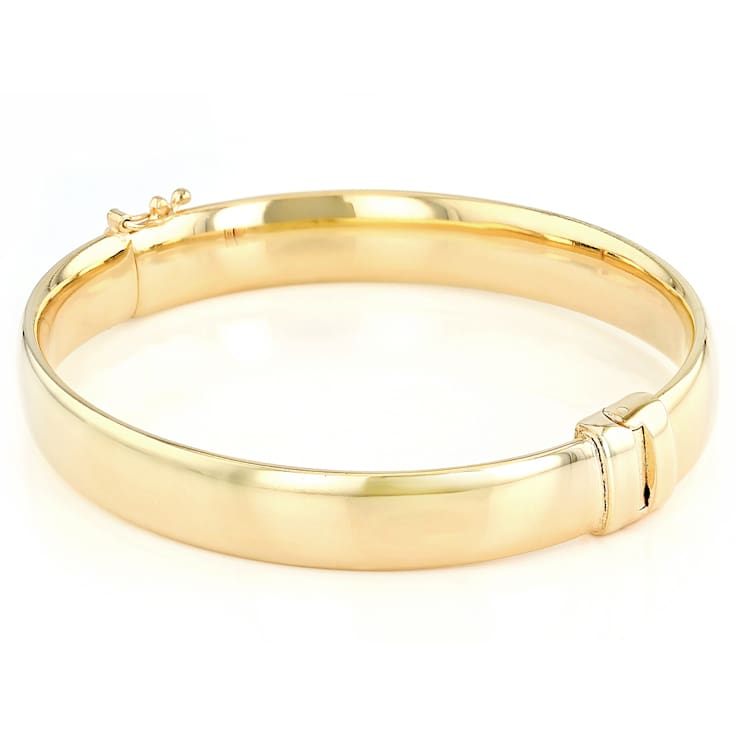Classic Polished Bangle Bracelet In 18K Gold Over Sterling Silver