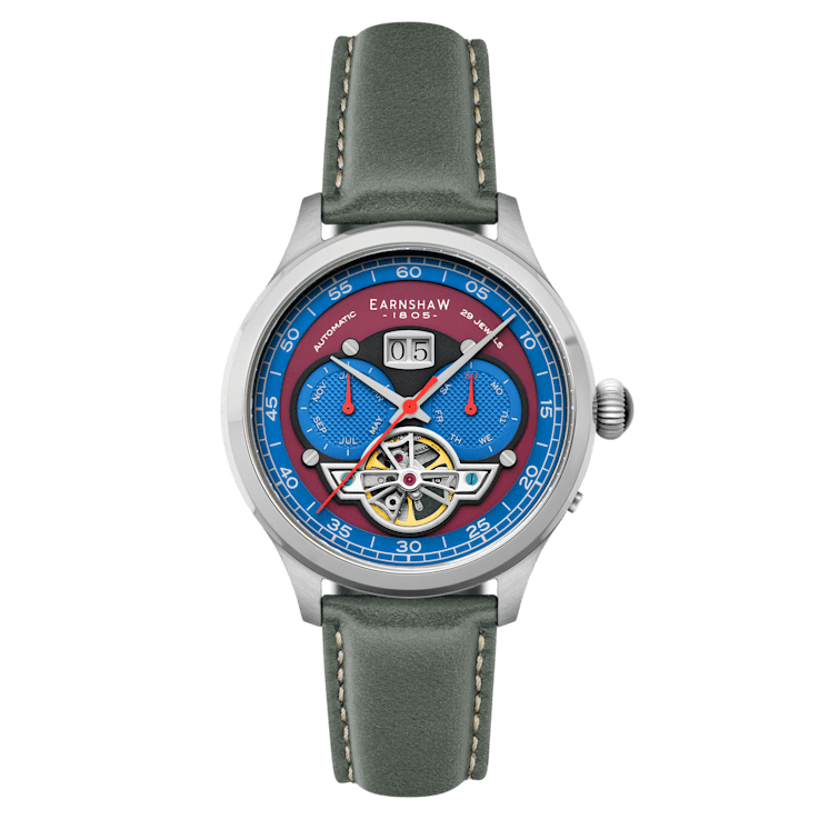 Thomas Earnshaw Baron Grand Date Calendar Open Heart Automatic