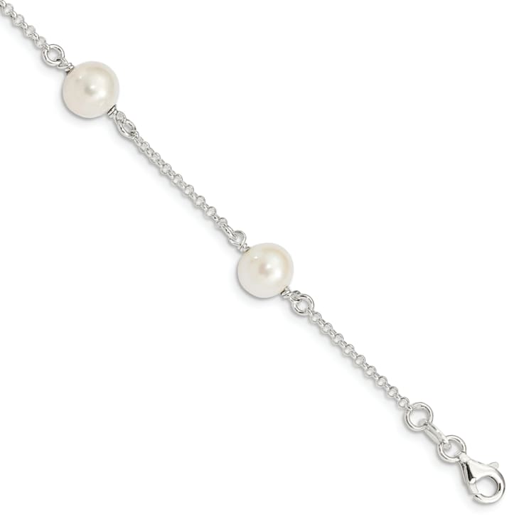 Sterling Silver Freshwater Cultured Pearl Bracelet
