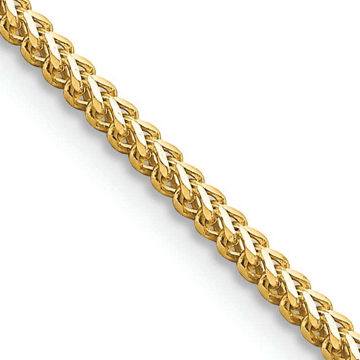 14k Yellow Gold 1.5mm Solid Franco 24 Inch Chain