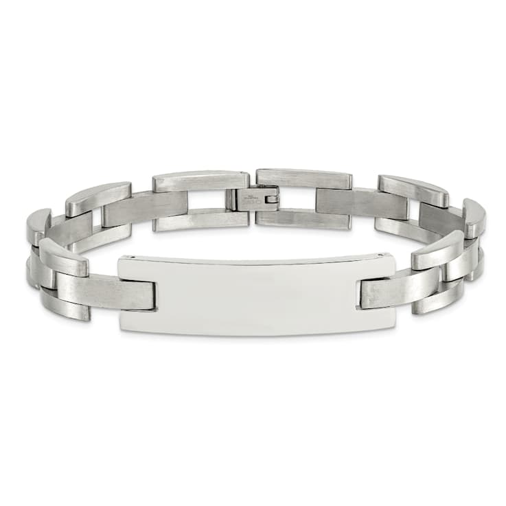 Stainless Steel Brushed and Polished 9.25 Inch ID Bracelet