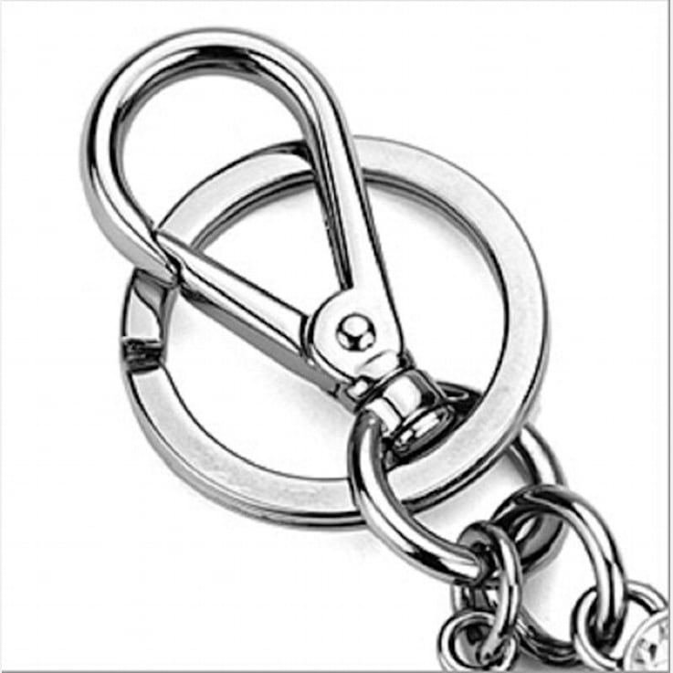 Miu Miu Trick Key Chain Ring Bag Charm Crystal Rhinestone