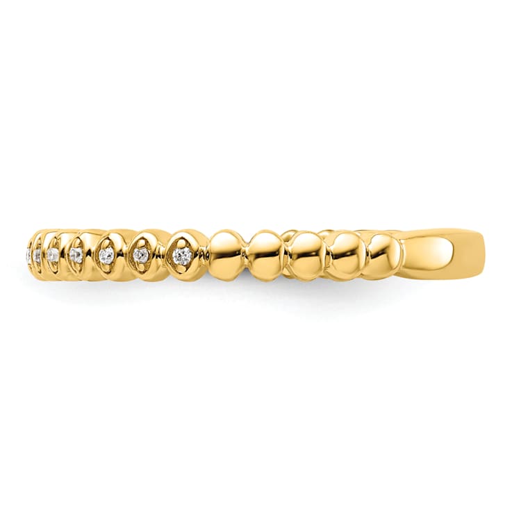 14K Yellow Gold Stackable Expressions Diamond Ring 0.045ctw