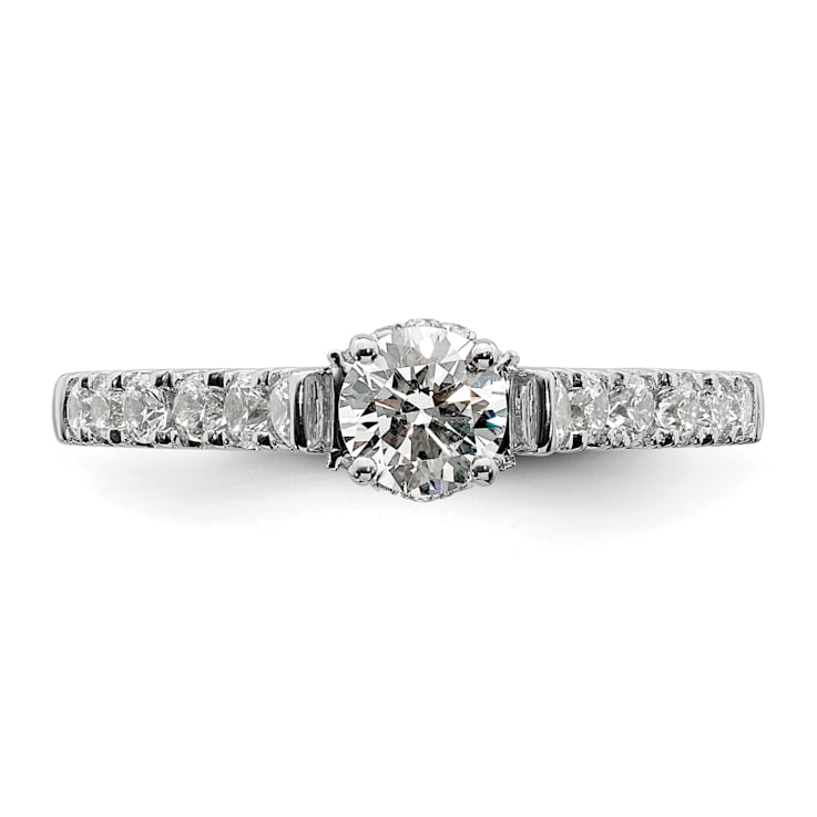 Rhodium Over 14K White Gold Lab Grown Diamond VS/SI GH, Complete
Engagement Ring 0.88ctw