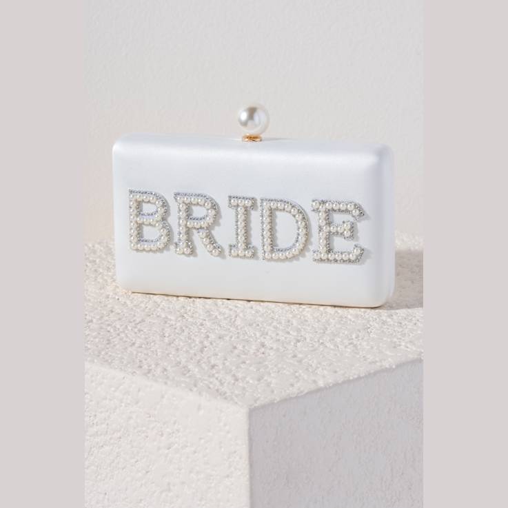 Shiraleah Bride Pearl Minaudiere, Ivory