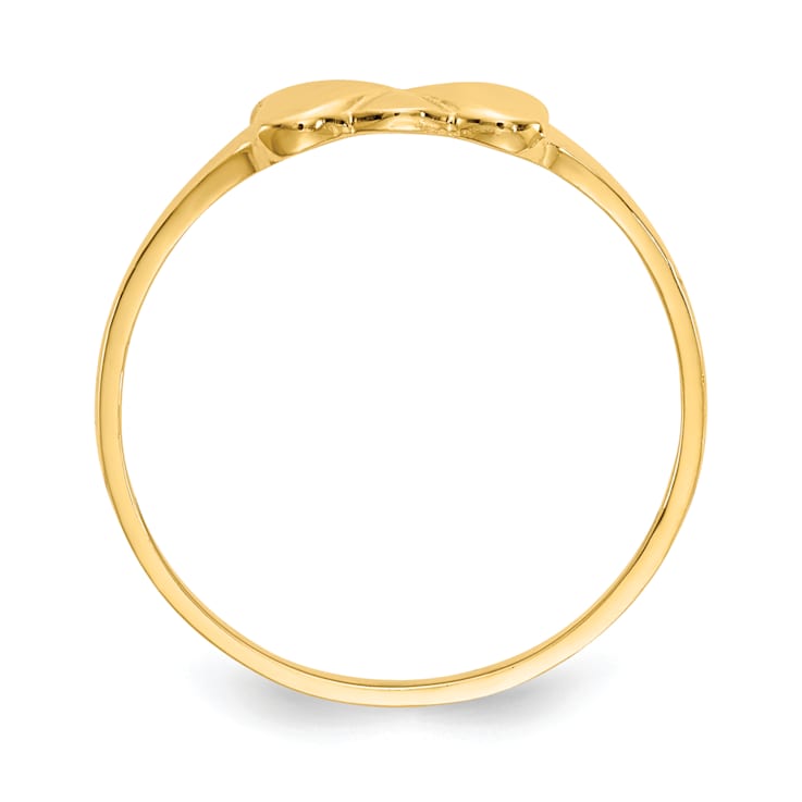 14K Yellow Gold Heart Baby Ring