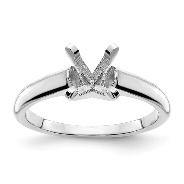 Rhodium Over 14K White Gold 1 ct. D E F Pure Light Round Moissanite
Solitaire Ring