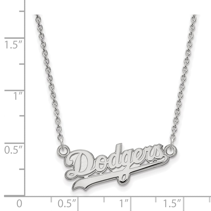 Sterling Silver Mlb Toronto Blue Jays Baseball Necklace With