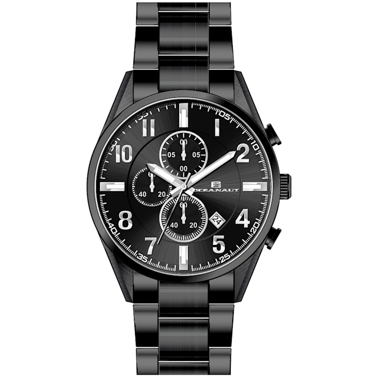 Oceanaut Men's Escapade Black Dial, Black Stainless Steel Watch
