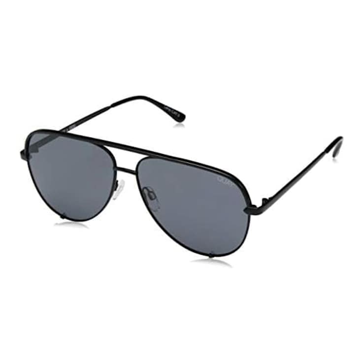QUAY "HIGH KEY MICRO" Black Aviator Frame / Smoke Polarized
Lenses Sunglasses
