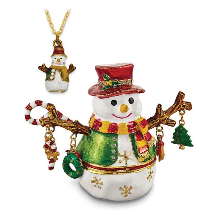 LOGAN Snowman Tree Trinket Box