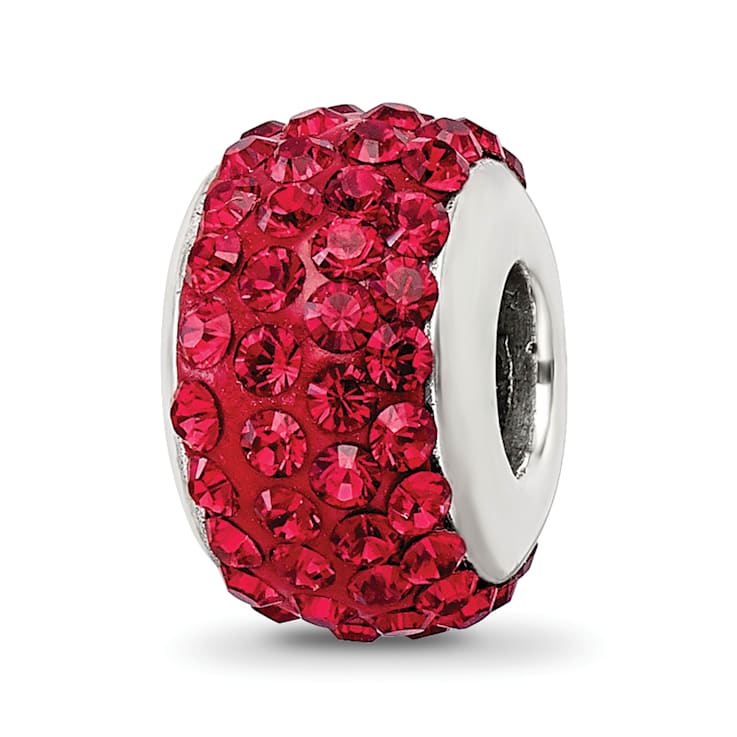 Sterling Silver Reflections Scarlet Full Preciosa Crystal Bead