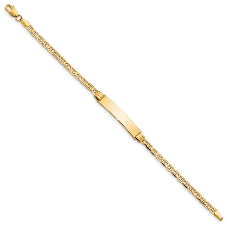 10k Yellow Gold Children's Mariner Link ID Bracelet
