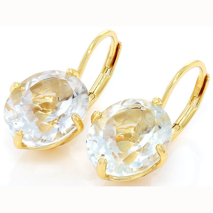 Prasiolite Solitaire Drop Earrings