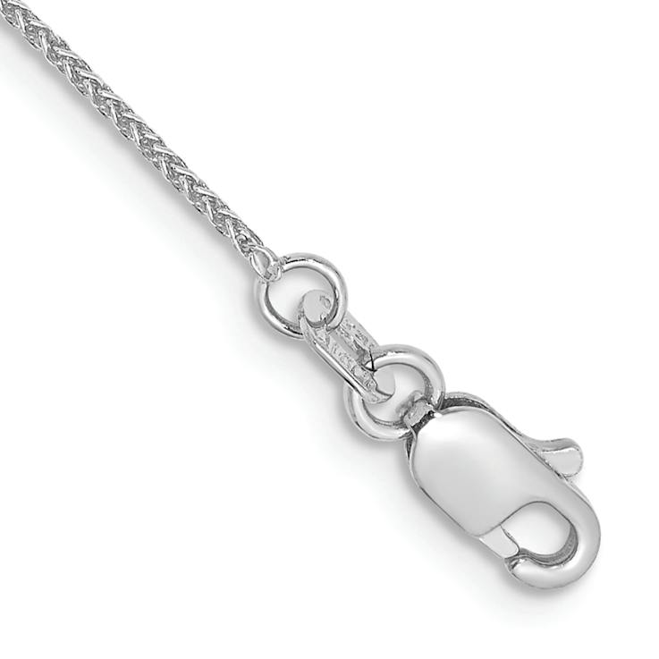 Rhodium Over 14k White Gold Spiga Link Bracelet