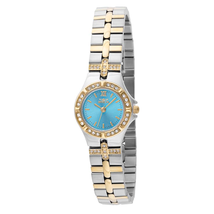 Invicta Wildflower 21.5mm Blue Dial Two-tone Stainless Steel Quartz Watch