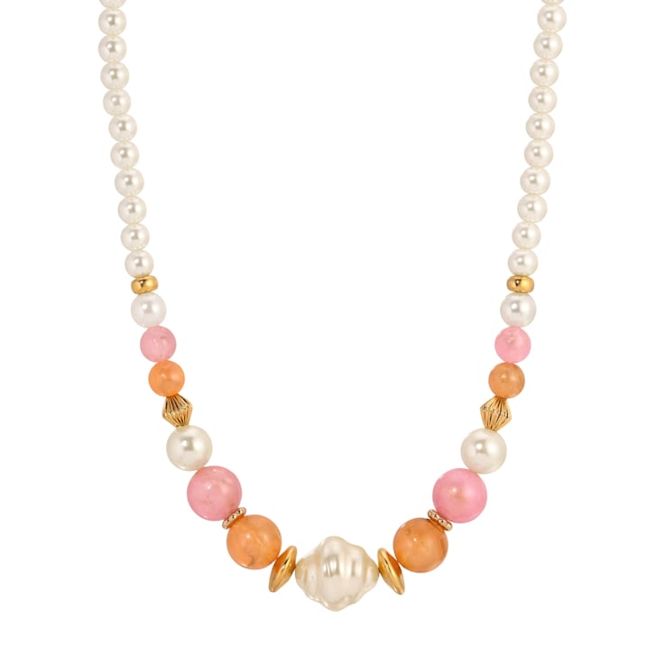 Multi-Color Beaded Necklace 15 inch Adj.