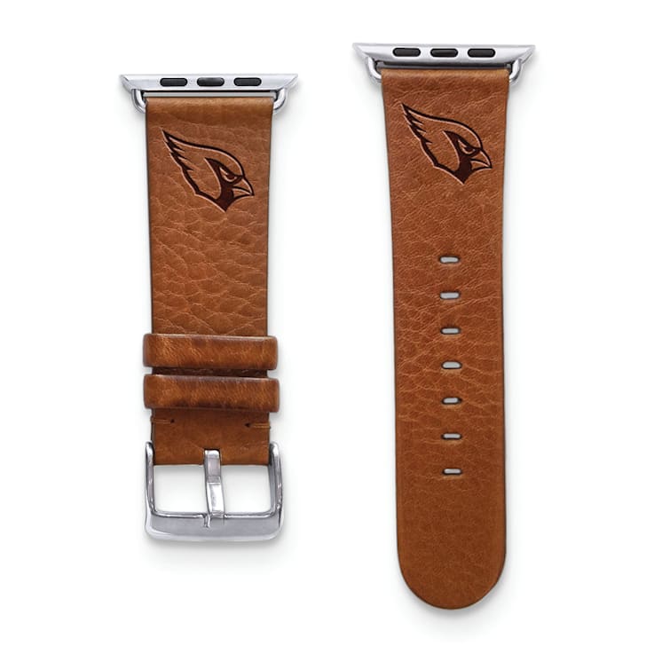Gametime Arizona Cardinals Leather Band fits Apple Watch (42/44mm S/M
Tan). Watch not included.