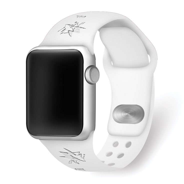 Gametime Pittsburgh Penguins Debossed Silicone Apple Watch Band (38/40mm
M/L). Watch not included.