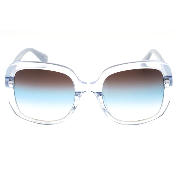 Kate Spade WENONA Translucent White and Blue Square Frame / Brown Teal
Lenses Sunglasses