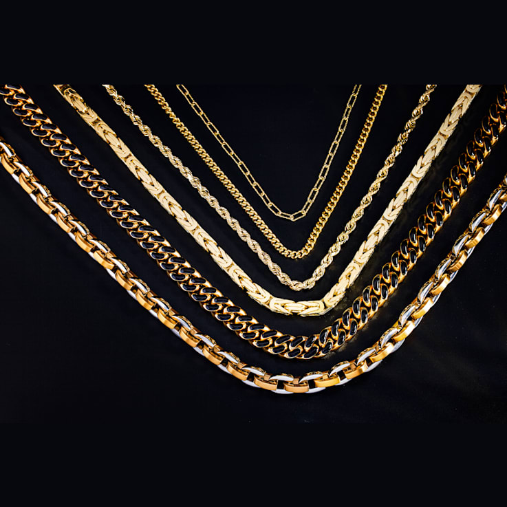14K Yellow Gold 6.5mm Byzantine Chain Necklace