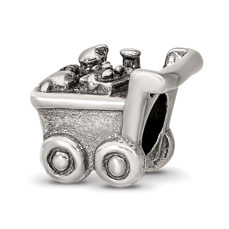 Sterling Silver Shopping Cart Bead