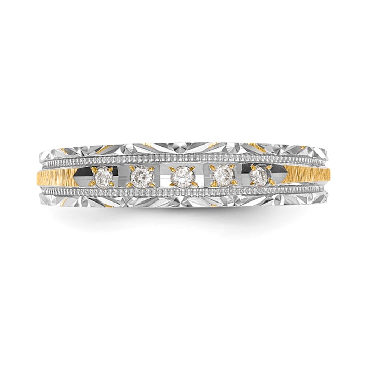 14K Yellow Gold AA Quality Ladies Wedding Band