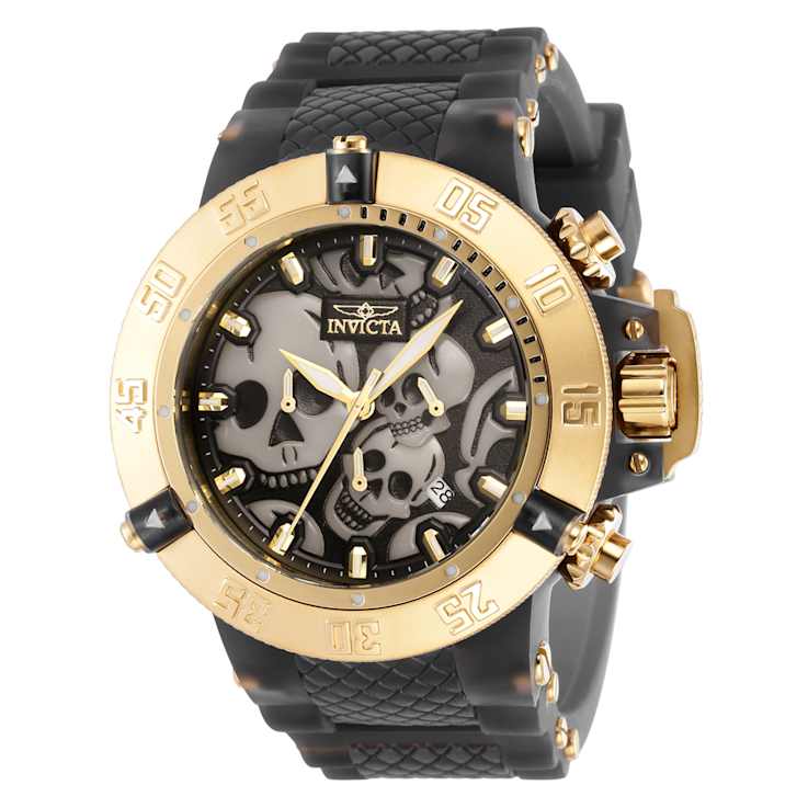 Invicta Subaqua 50mm Yellow, White, Black Dial Silicone, Stainless Steel
Band Quartz Watch