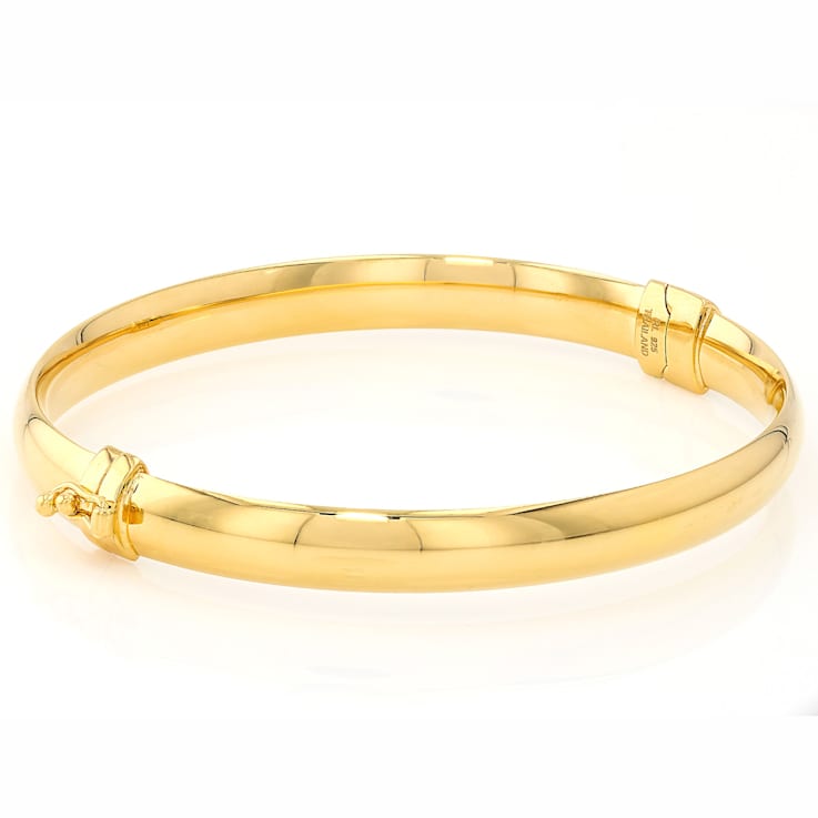 Bold Tube Link Bracelet In 18k Gold Over Sterling Silver