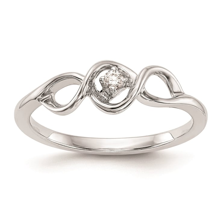 14k White Gold Diamond First Promise Ring 14k White Gold Diamond First Promise Ring