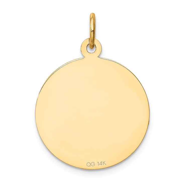 14k Yellow Gold Satin My Confirmation Pendant